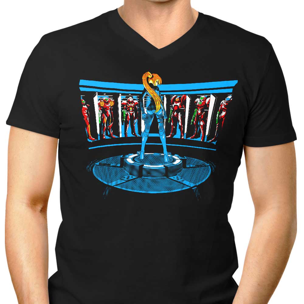 Stylish Men's Iron Aran V-Neck T-Shirt