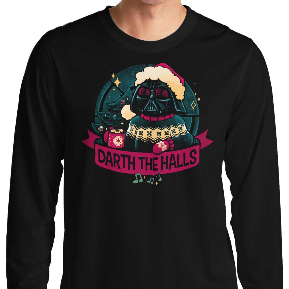 Darth the Halls Men's Long Sleeve Graphic T-Shirt