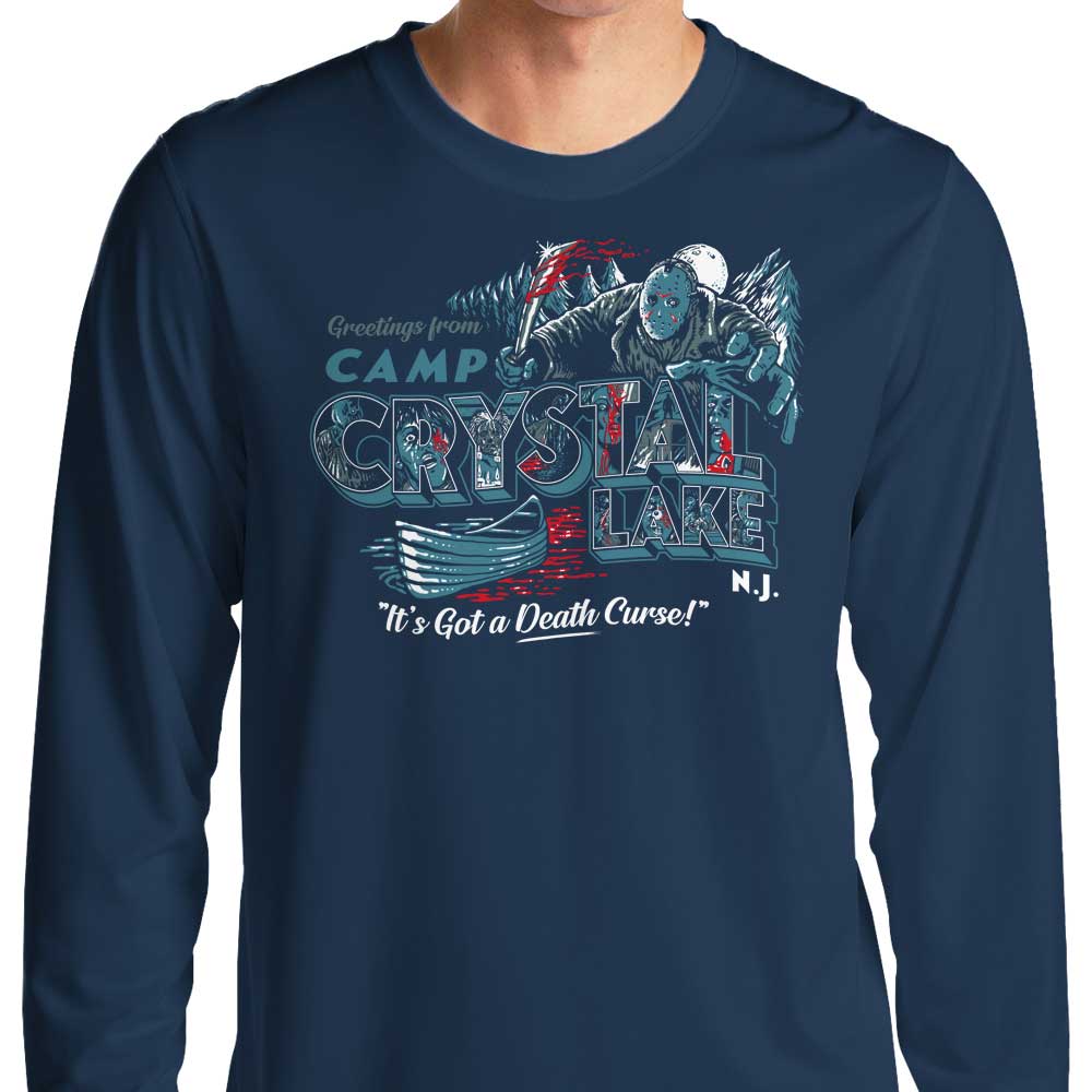 Explore Crystal Lake - Men's and Women's Long Sleeve Cotton T-Shirt