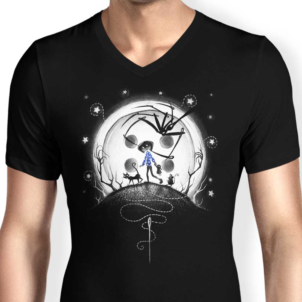 Stylish ManuelDA Men's V-Neck - Behind the Door