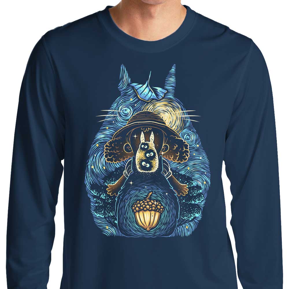 Long Sleeve T-Shirt - 'Neighbors in the Night' by Glitchygorilla