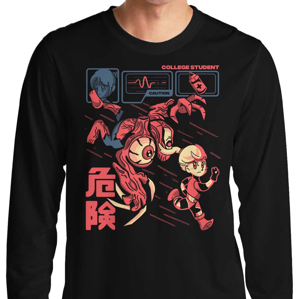 Caution! The Doctor - Long Sleeve Crewneck T-Shirt for All Sizes