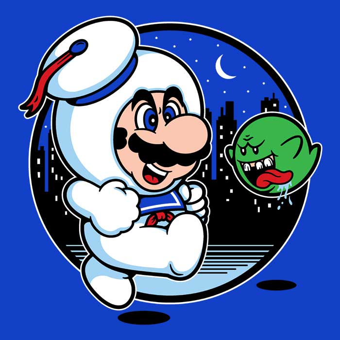 Long Sleeve T-Shirt - Super Marshmallow Bros. Inspired by Mikehandyart