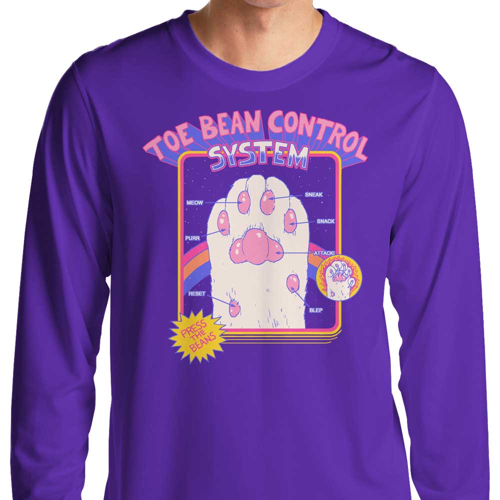 Long Sleeve Toe Bean Control System T-Shirt - A Fashionable Crewneck Option