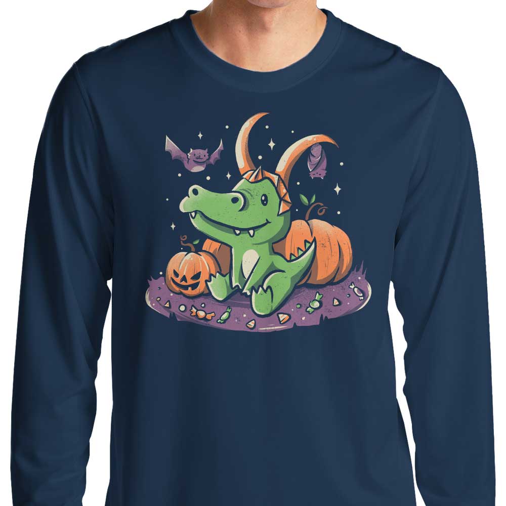 Eerie Alligator Long Sleeve Crewneck T-Shirt in S - 4XL Sizes