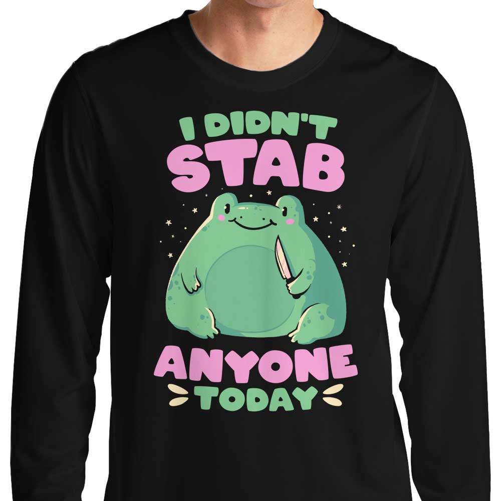Long Sleeve 'I Didn't Stab Anyone' T-Shirt for Casual Wear