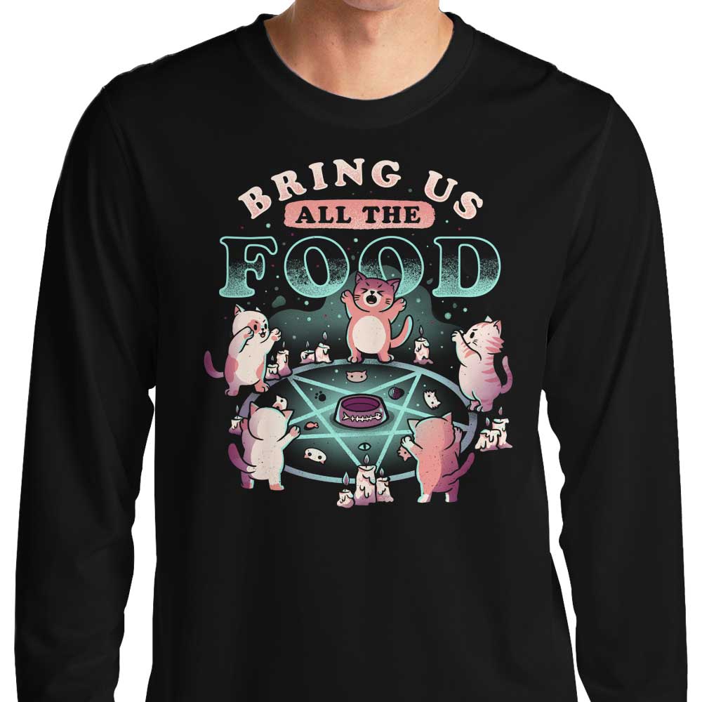 Comfortable Long Sleeve 'Bring All the Food' T-Shirt