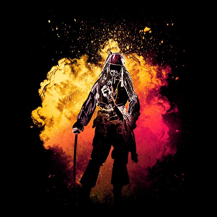 The Enigmatic Soul of the Black Pearl Long Sleeve Cotton-Poly Blend T-Shirt