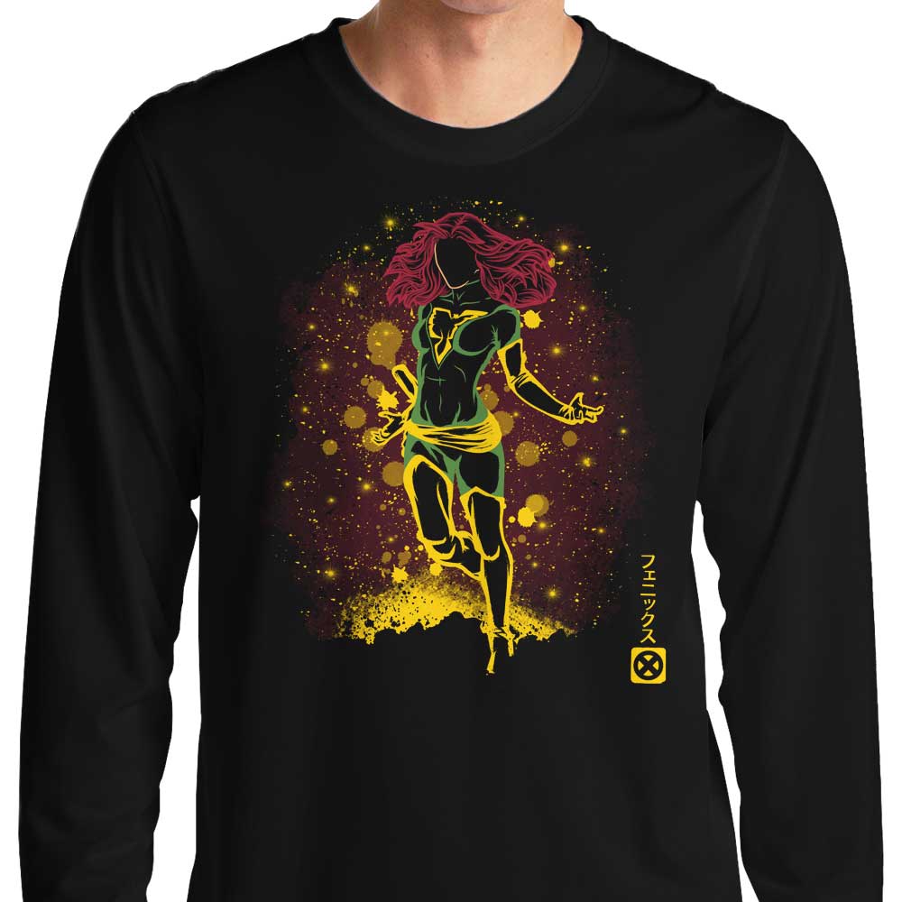 Soulkr's Fiery Phoenix Rage Long Sleeve Crewneck T - Shirt in S - 4XL