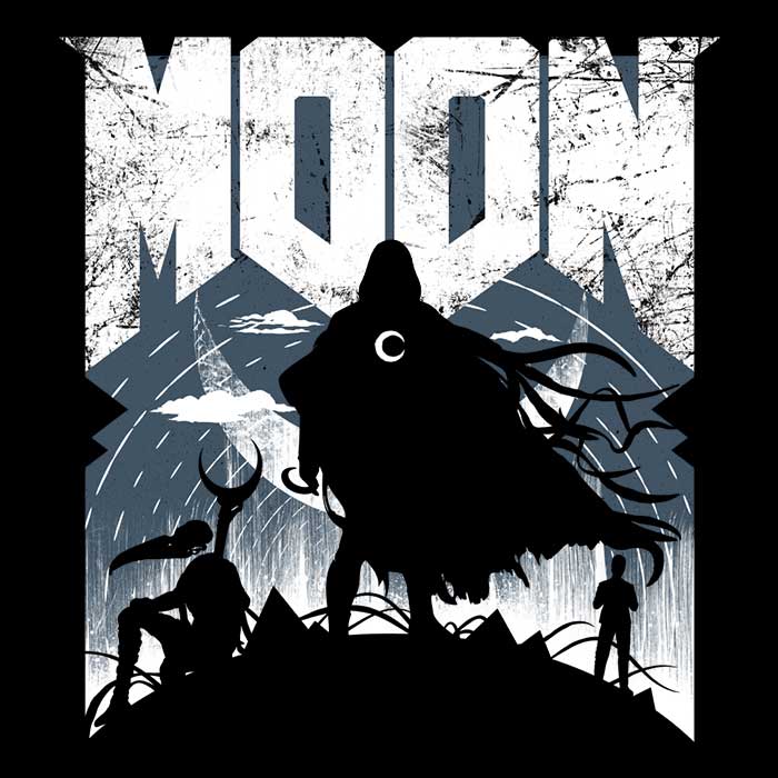 Long Sleeve Moon Doom Graphic T-Shirt for Stylish Wear