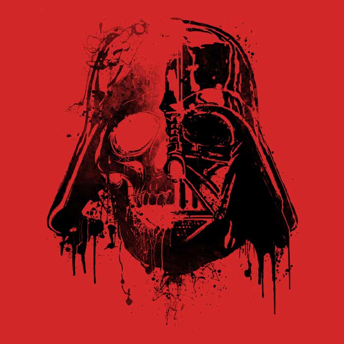 Long Sleeve Darth Skull Design T-Shirt