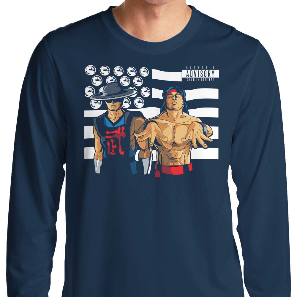Outworld Bomb Themed Long Sleeve Stylish T-Shirt by Aaron Morales Designs