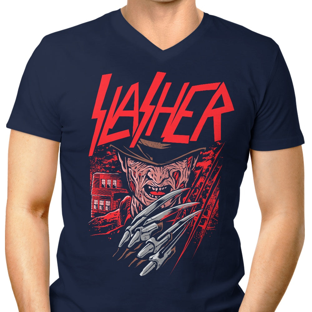 Men's Stylish V-Neck - The Nightmare Slasher Apparel