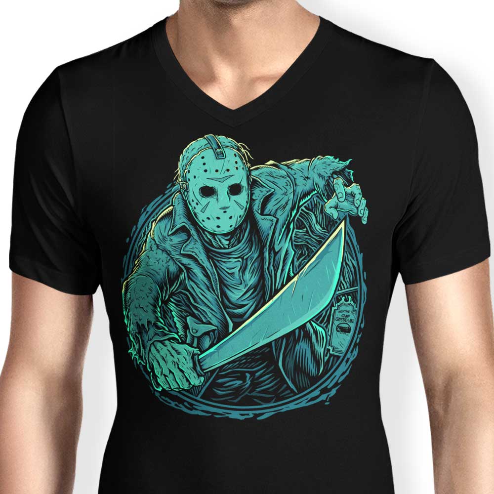 Men's V-Neck T-Shirt - Into the Lake Design