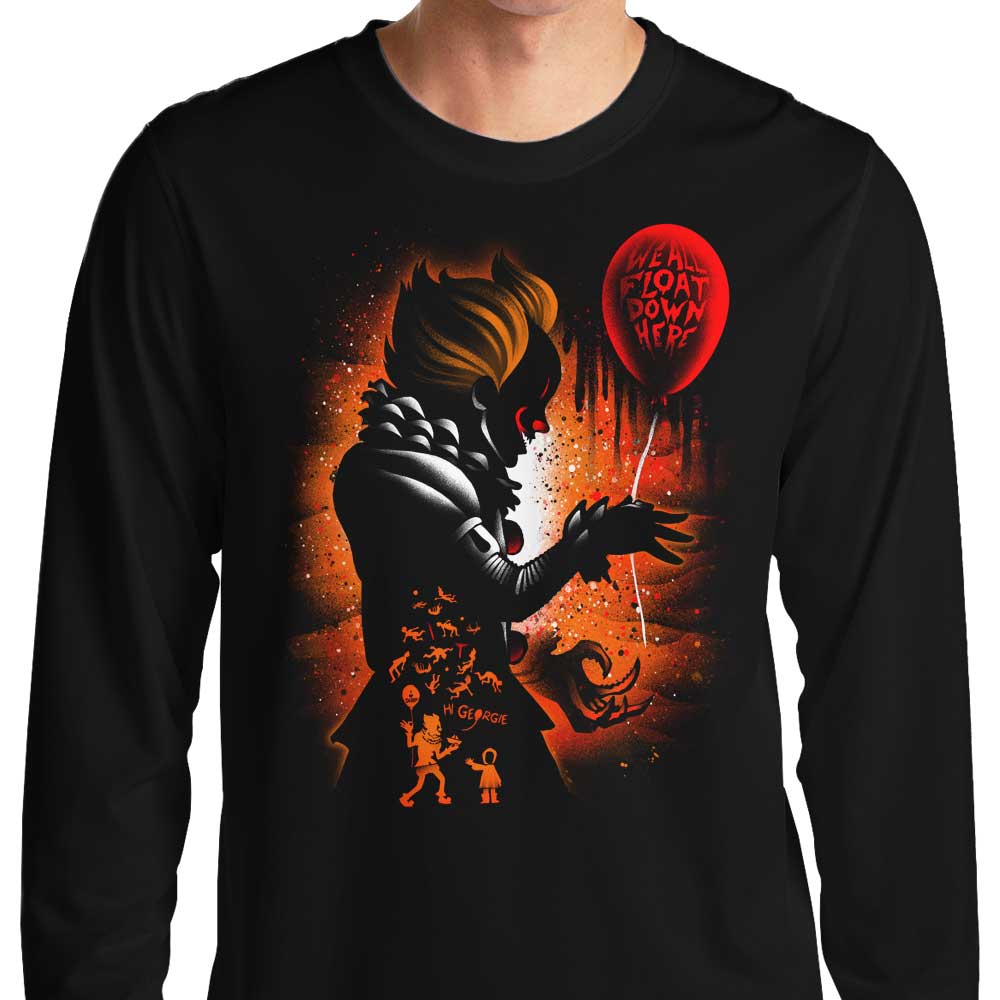 Long Sleeve Dancing Clown Themed T-Shirt for Fashion Lovers