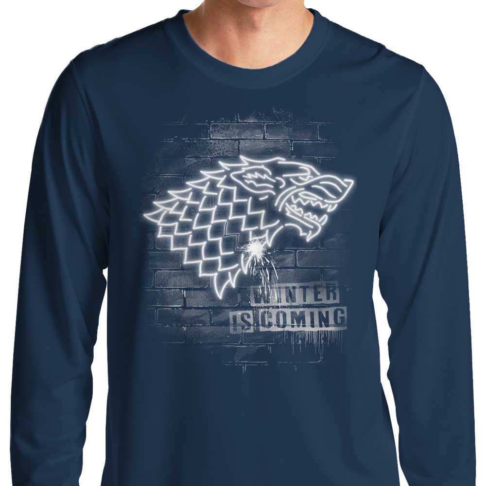 Alemaglia's Stylish Neon Wolf Long Sleeve Crewneck T - Shirt in S - 4XL