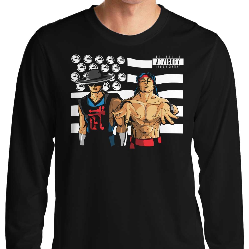 Outworld Bomb Themed Long Sleeve Stylish T-Shirt by Aaron Morales Designs