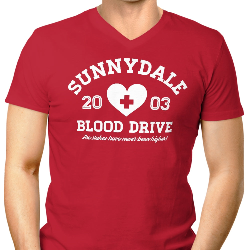 MJ's Sunnydale Blood Drive Men's Stylish V-Neck