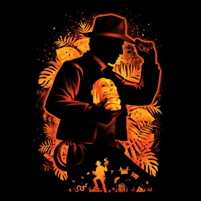 Men's Stylish V-Neck Archaeologist of Mythological Artifacts T-Shirt