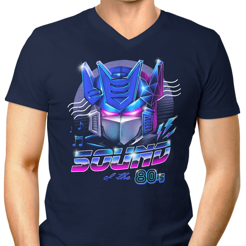 80's Music Inspired Men's V-Neck T-Shirt - Sound of the 80's