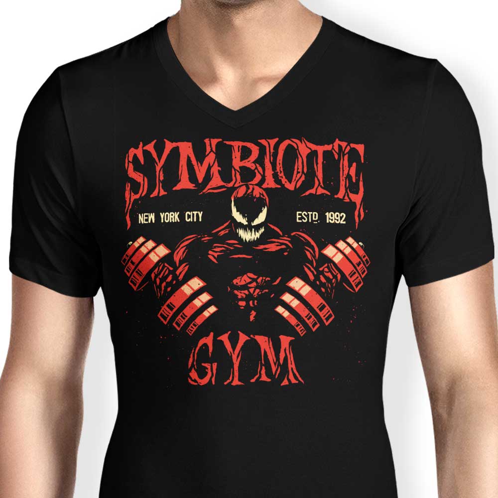 Teesgeex Men's Stylish V-Neck Gym Shirt - Symbiote Collection