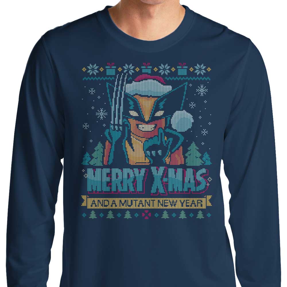 Adamantium Christmas Long - Sleeve T - Shirt by Teesgeex