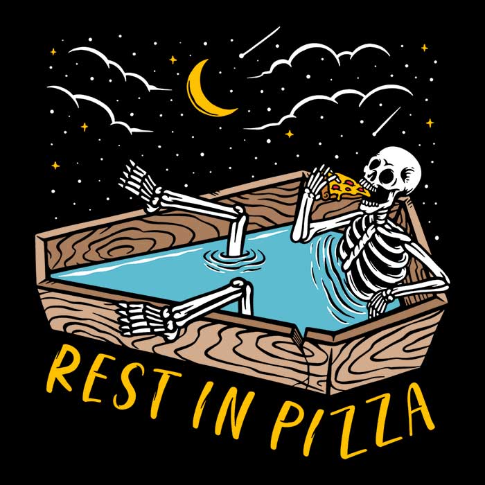 Cozy Long Sleeve 'Rest in Pizza' T-Shirt for Comfortable Wear