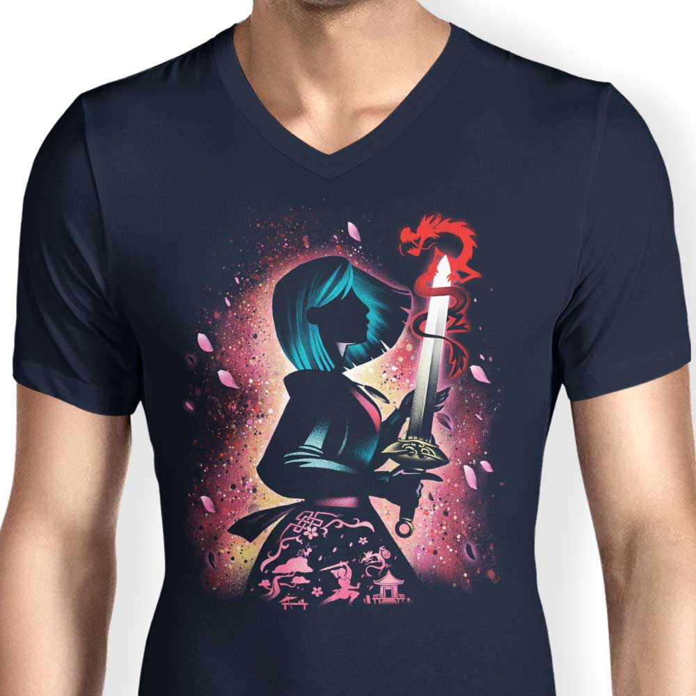 Men's Legendary Warrior Style V-Neck T-Shirt