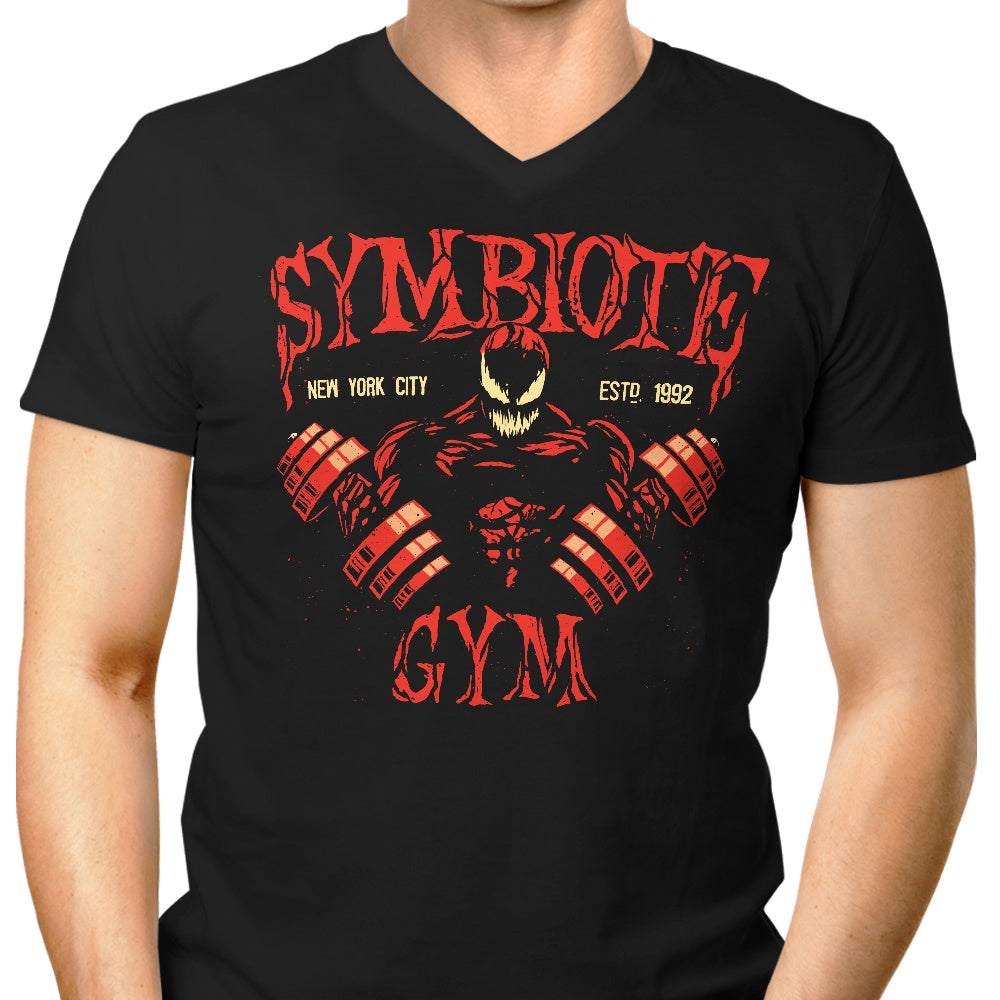 Teesgeex Men's Stylish V-Neck Gym Shirt - Symbiote Collection