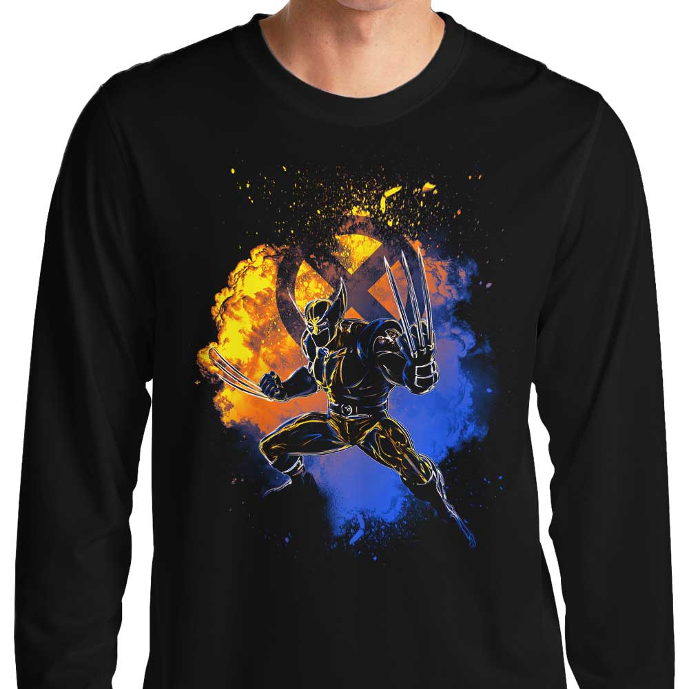 Adamantium Soul Long Sleeve Crewneck T - Shirt by Donnie Illustrations