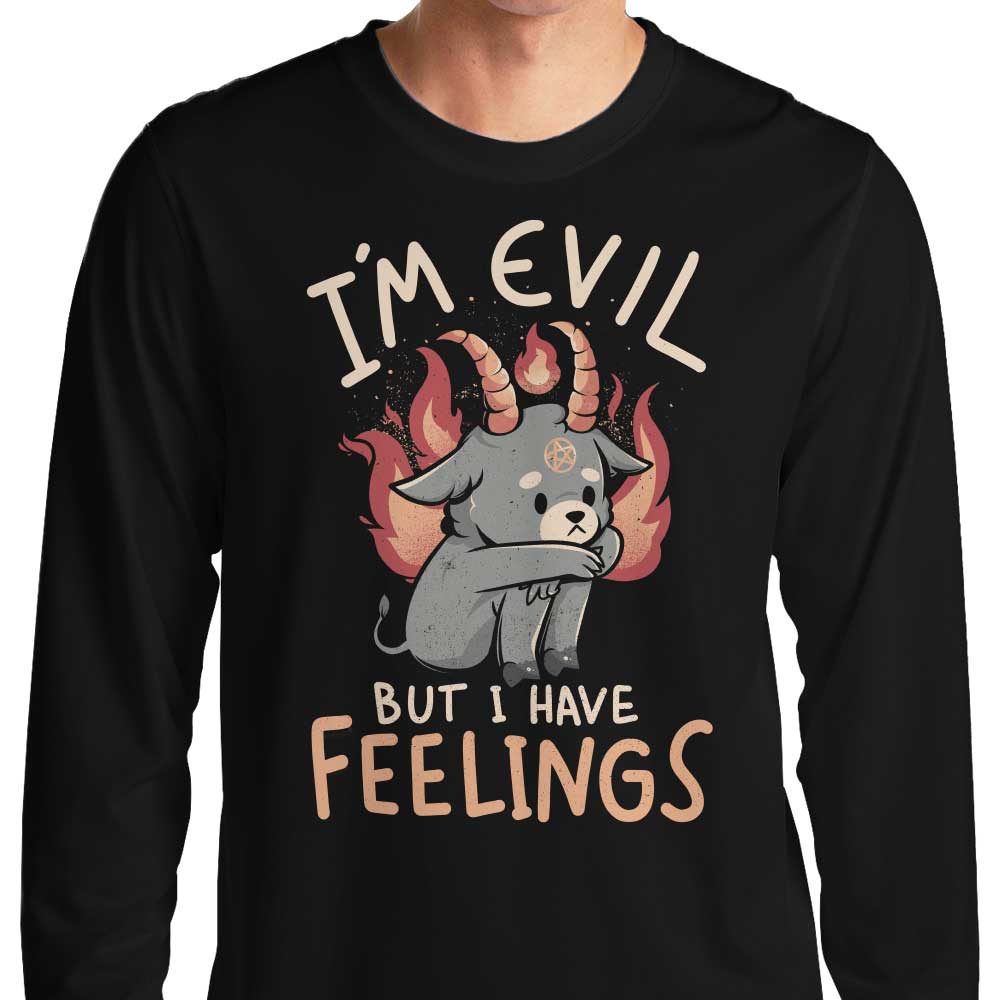 Elegant Long Sleeve 'But I Have Feelings' T-Shirt