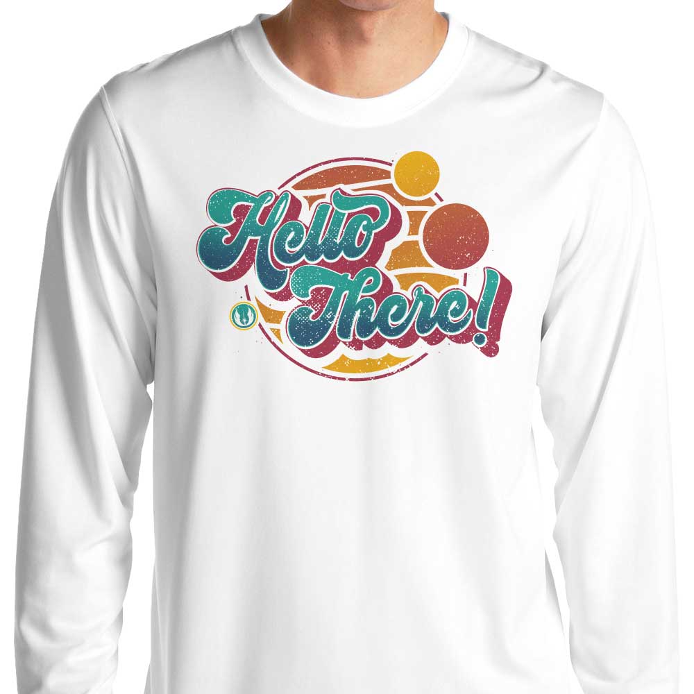 A Striking Greeting Long Sleeve Crewneck T-Shirt from Teesgeex