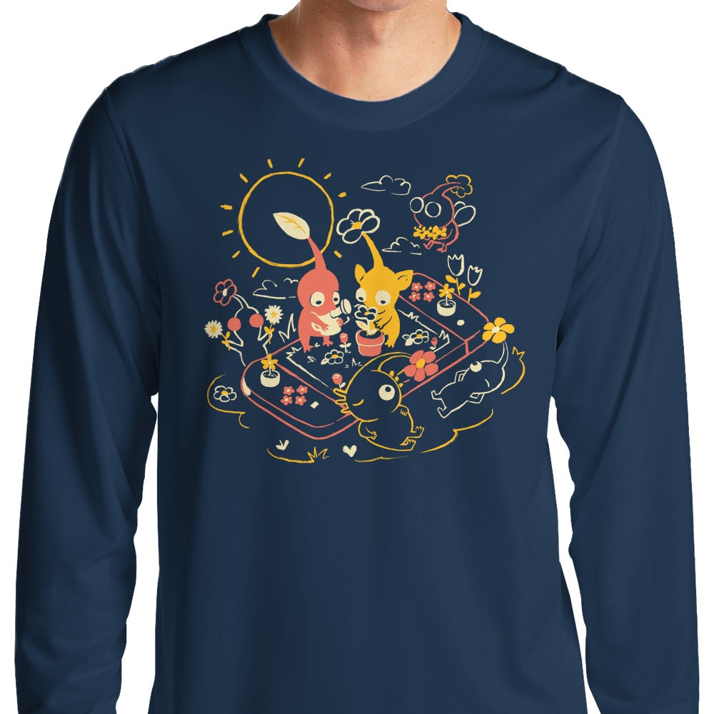 Long Sleeve Tiny Garden Graphic T-Shirt for Fashion Enthusiasts