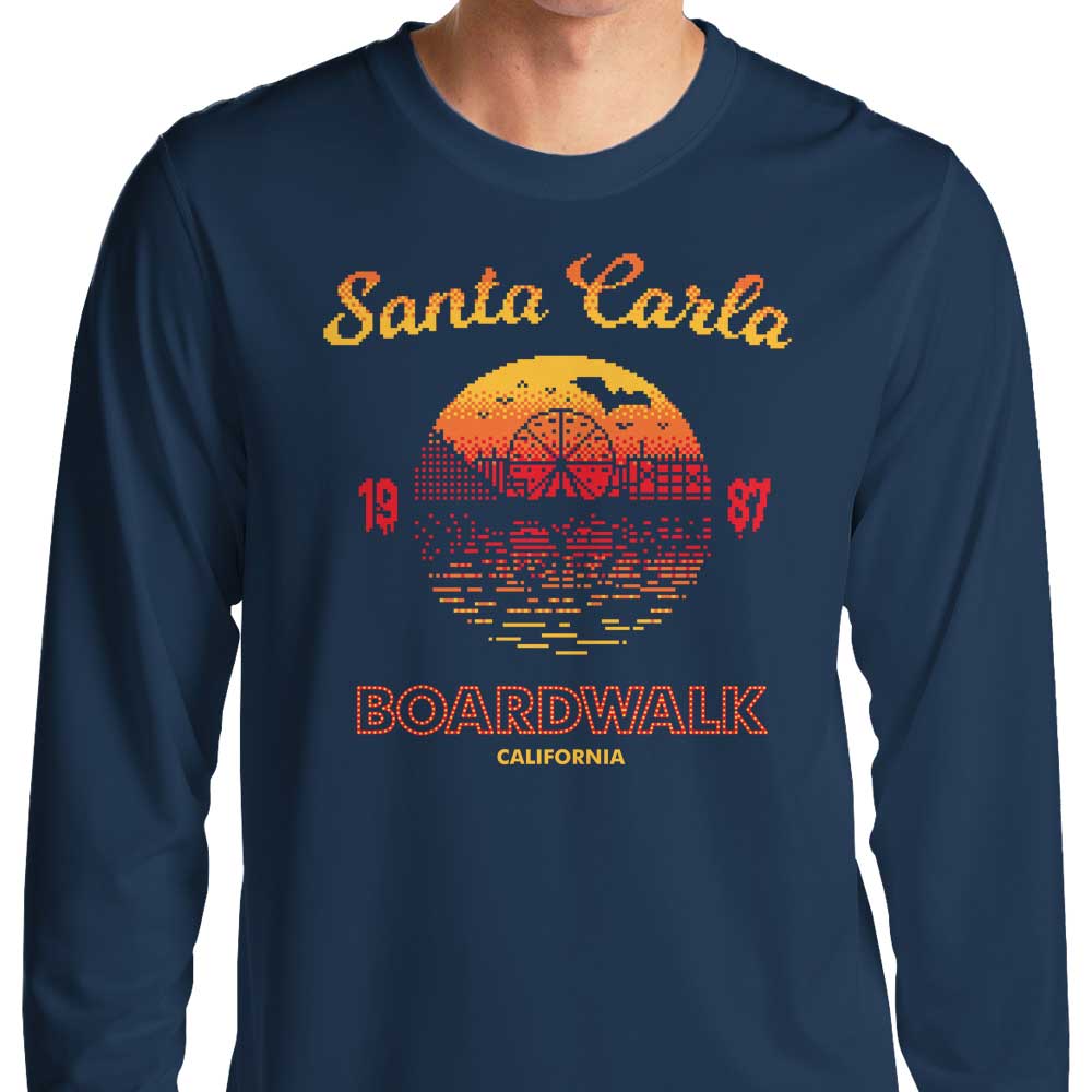 Long Sleeve Santa Carla Sunset Graphic T-Shirt for Comfortable Wear