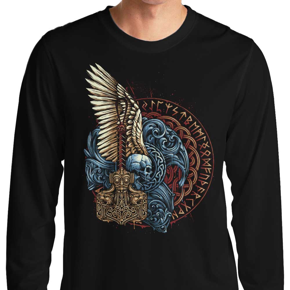 Thunder Emblem Long Sleeve Crewneck T-Shirt