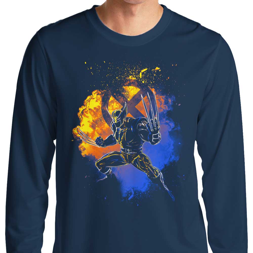 Adamantium Soul Long Sleeve Crewneck T - Shirt by Donnie Illustrations