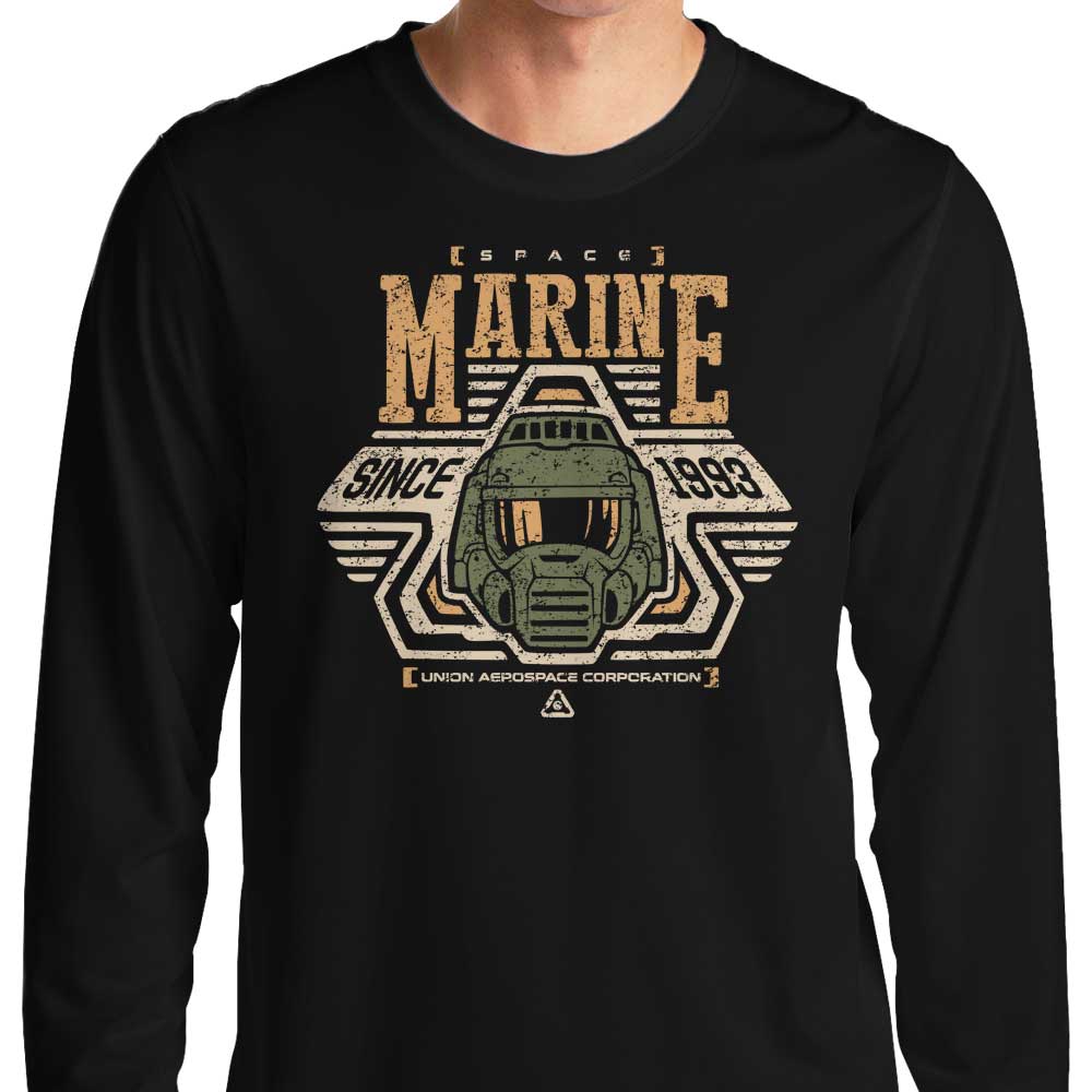 Long Sleeve Space Marine-themed T-Shirt for Casual Wear