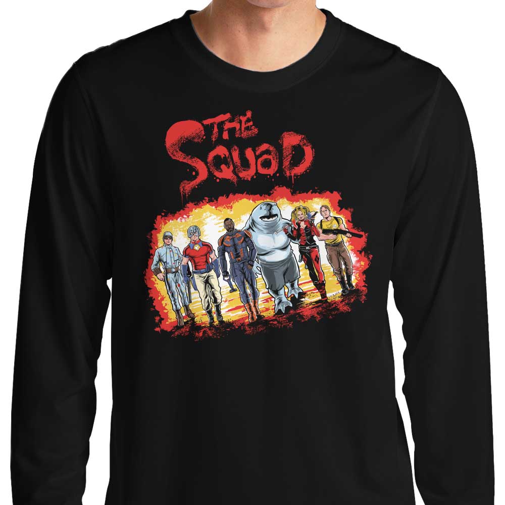 The Squad Branded Long Sleeve Crewneck T-Shirt for All Sizes