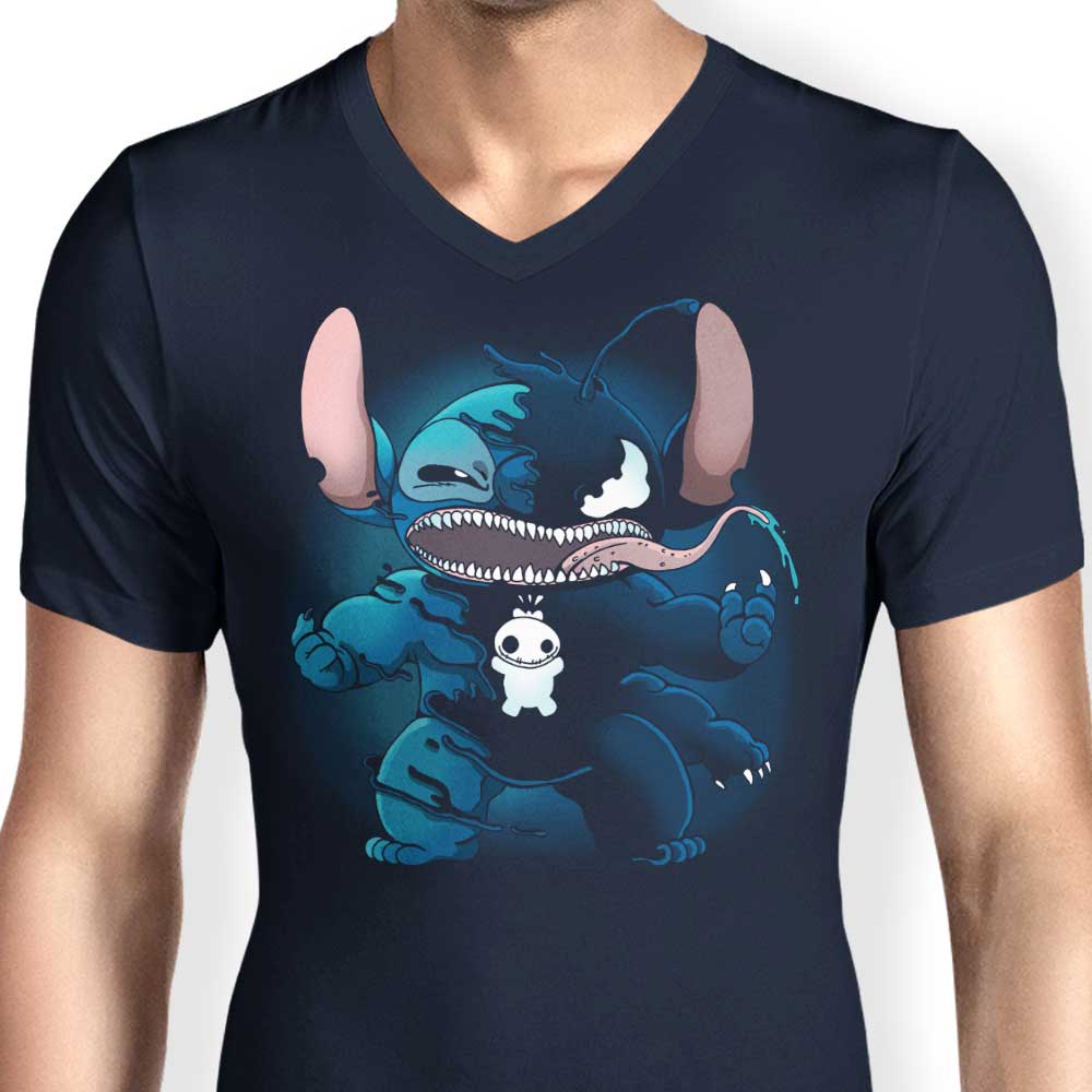 Men's V-Neck T-Shirt - Symbiotic Experiment