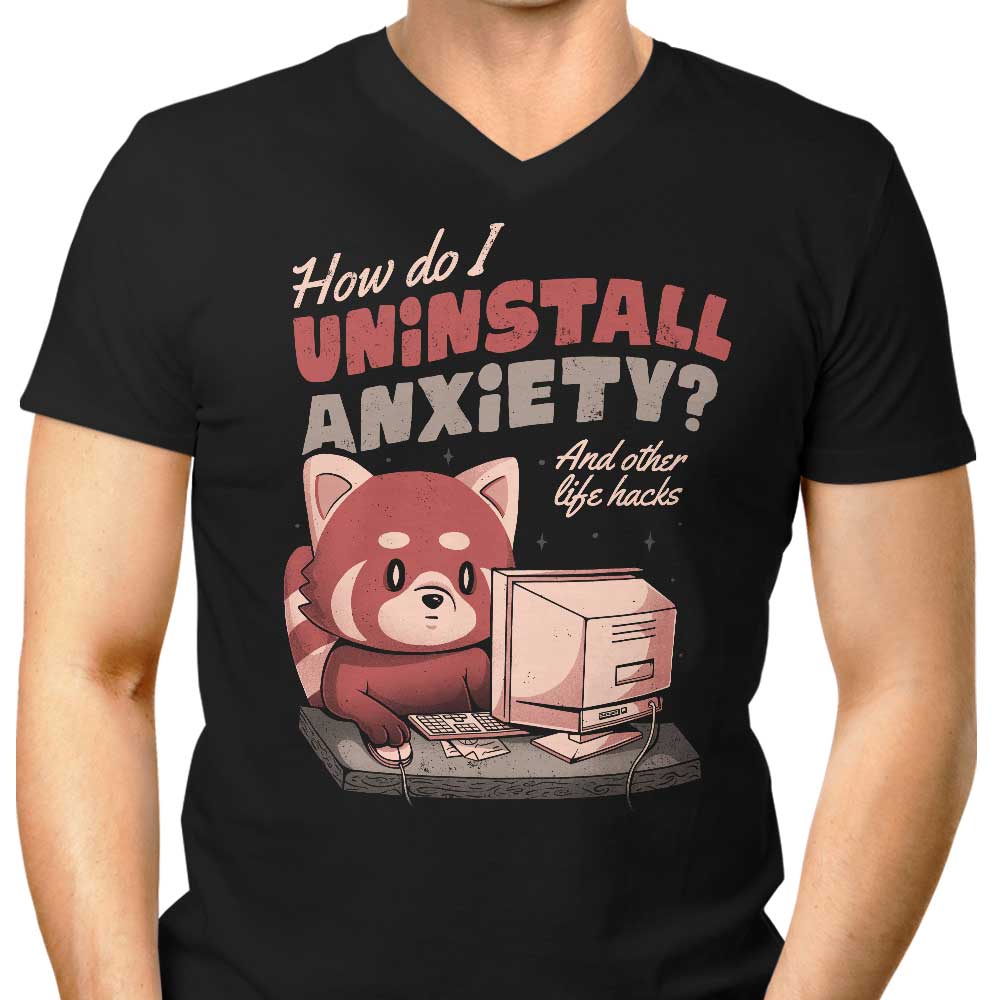 Men's V-Neck T-Shirt - Guide on How to Remove Anxiety