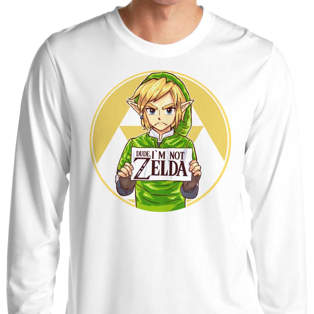 Awesome 'Dude, I'm Not Zelda' Long Sleeve Men's T - Shirt