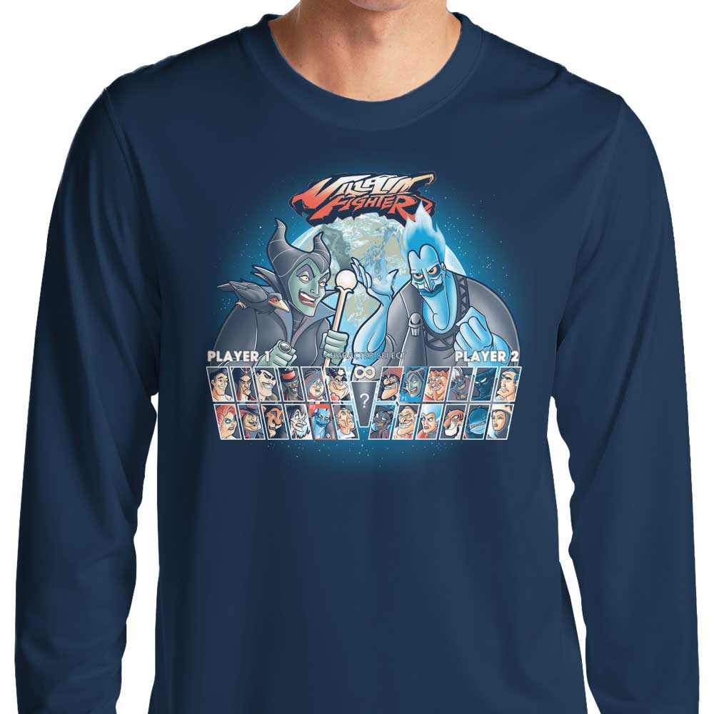 Trheewood Villain Fighter Long Sleeve Comfortable Crewneck T - Shirt