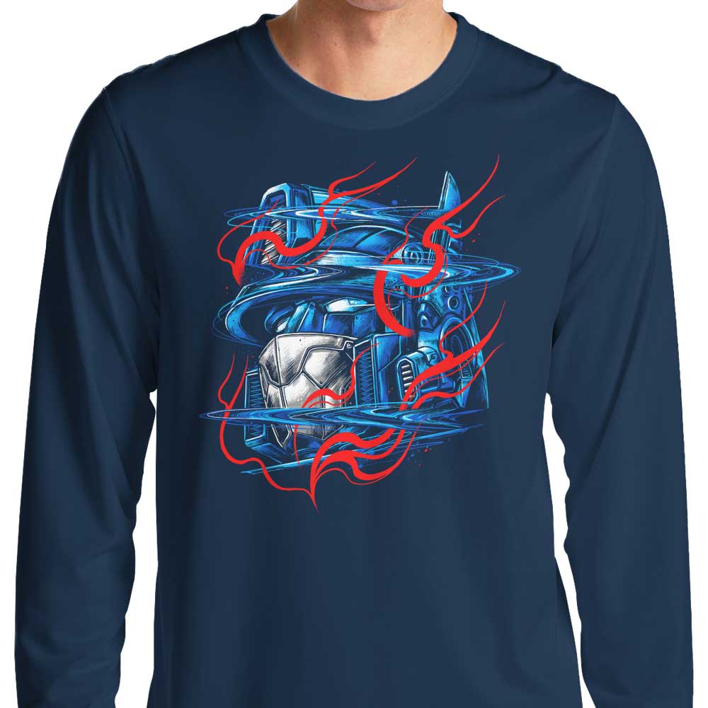 Long Sleeve Glitch Flames T-Shirt - A Stylish Choice