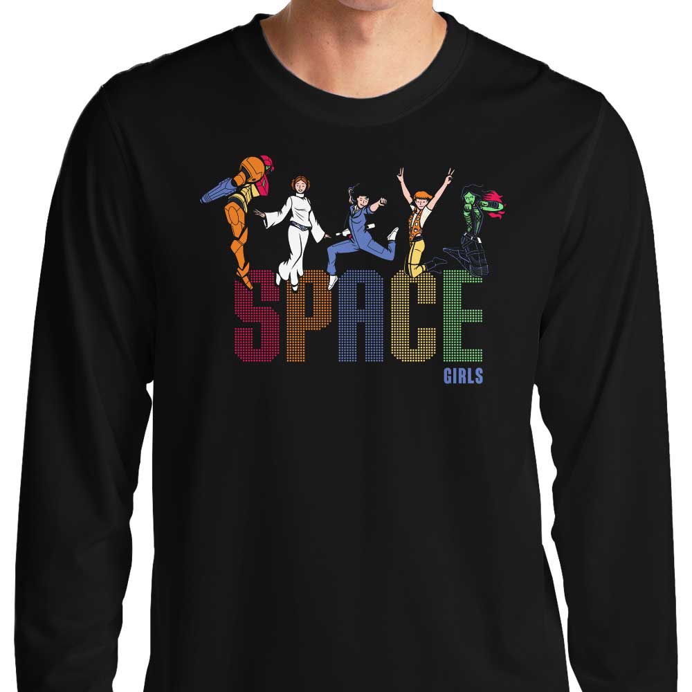 Space Girls Long Sleeve Crewneck T - Shirt by JayHai