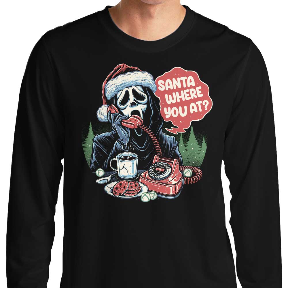 Long Sleeve 'Santa Where You At' T-Shirt by Momma Gorilla