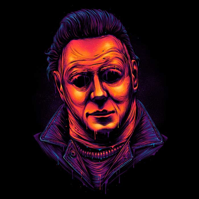 Long Sleeve Glowing Slasher Graphic T-Shirt