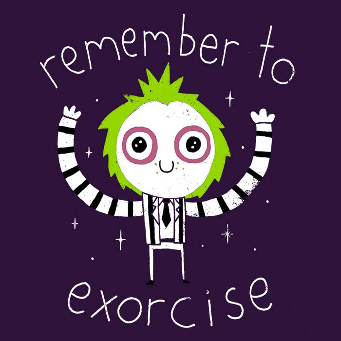 Don't Forget to Exorcise - Long Sleeve Crewneck T-Shirt for All Sizes