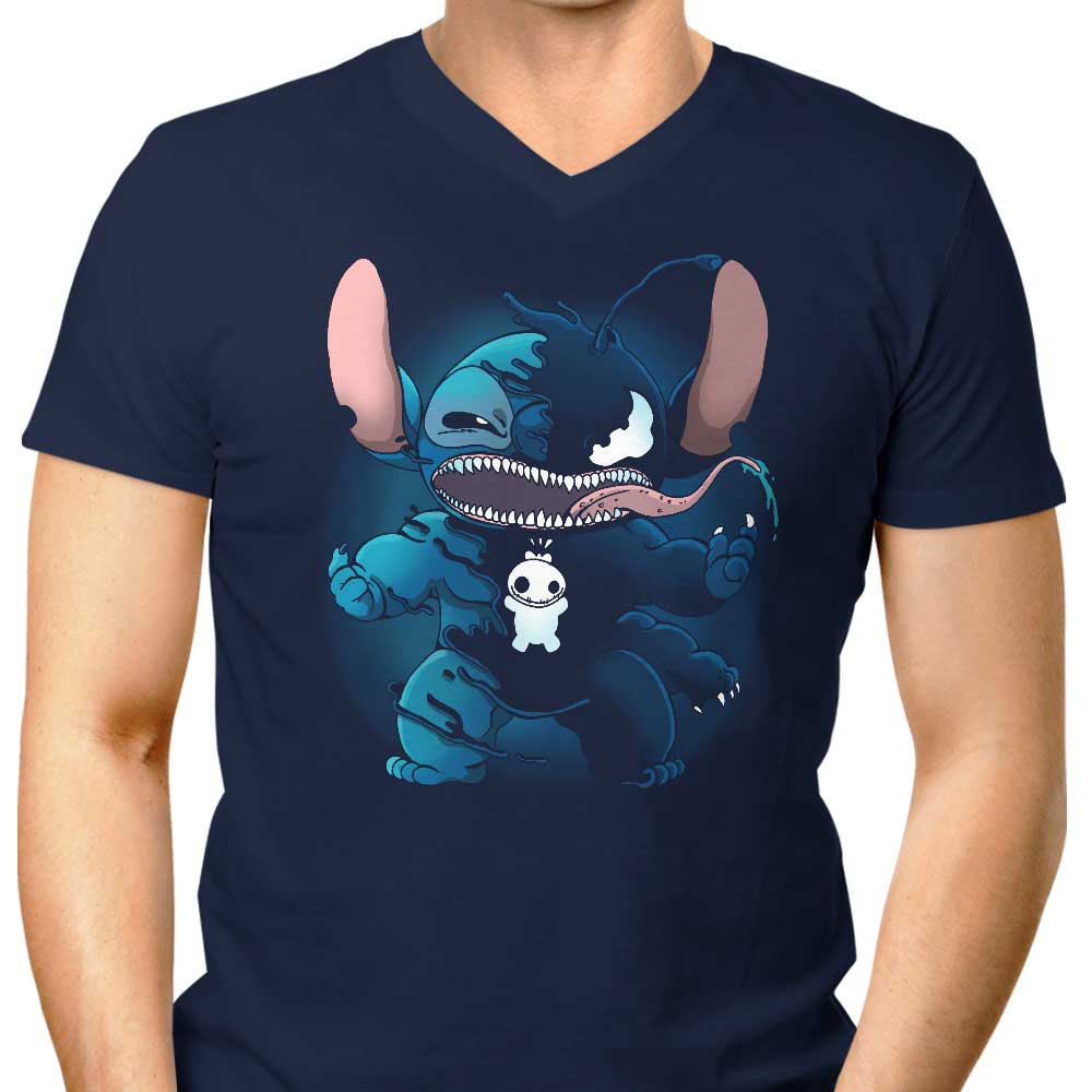 Men's V-Neck T-Shirt - Symbiotic Experiment