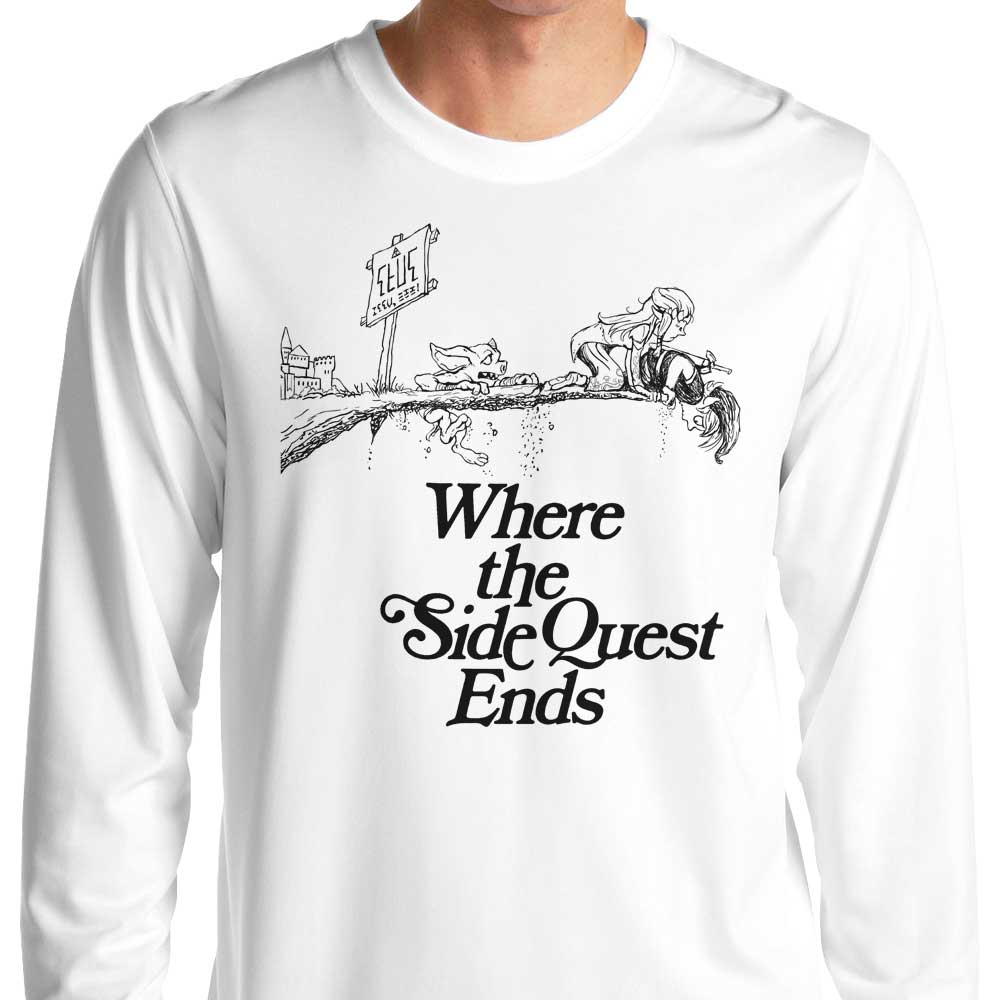 Long Sleeve T-Shirt - 'Where the Side Quest Ends' by DJKopet