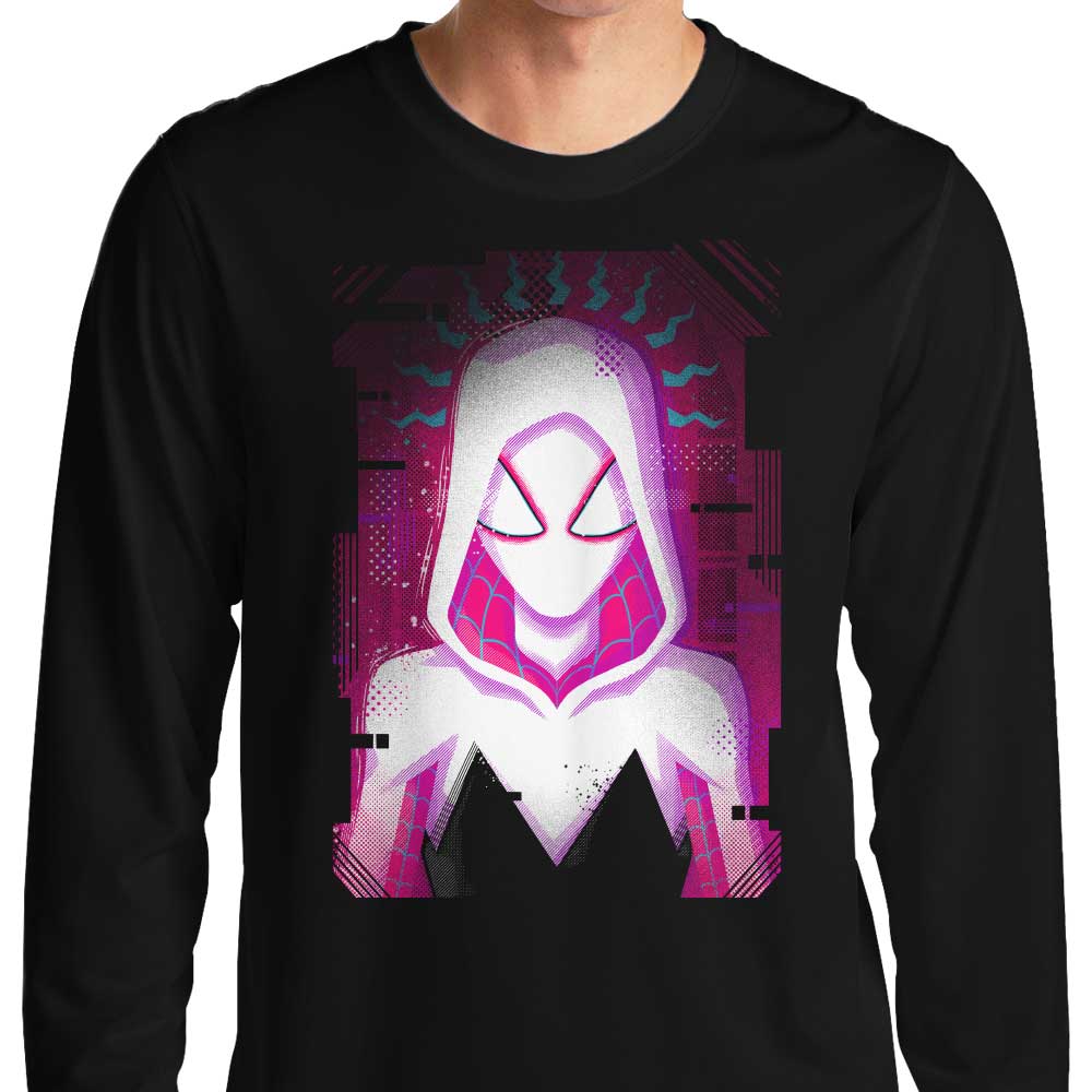 Cool Glitched Gwen Long - Sleeve Crewneck T - Shirt for All Sizes